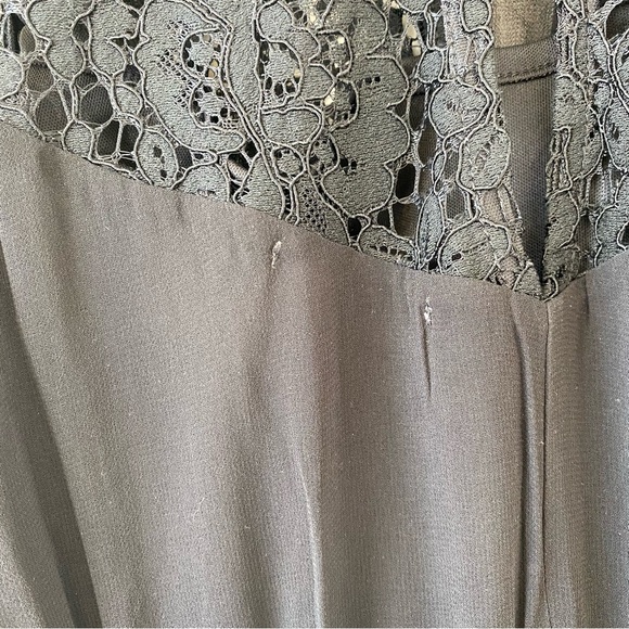 DEX Black Eyelet with mesh paneling midi dress | Sz S Goth Wednesday Halloween - Picture 14 of 15